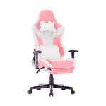 7 RGB Lights Bluetooth Speaker Gaming Chair Ergonomic Racing chair 165&deg; Reclining Gaming Seat 4D V255-GCHAIR-34-PWHITE