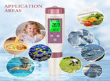 4-in-1 Meter/Salinity Tester Digital,Meter for Water Accuracy, for Drinking Swimming Pool Hydroponic V1366-AZ2-W-09089
