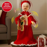 Christabelle 1.1m Musical LED Animated Christmas Mrs Claus Glowing Candle Ornament Decoration 112_NK101