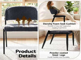 Artiss Dining Chairs Set of 4 Linen Fabric Soft Upholstered Chairs Charcoal DINC-KJ-7016-CHX4