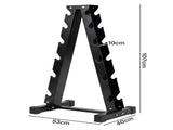 Centra Dumbbells Rack 6 Tier Stand Home Gym Exercise Storage 400kg Capacity SP1081-BK-6-AU