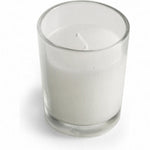 25 White Wax Clear Glass Holder Votive Candle - Wedding Event Centrepiece Table Decoration V382-25CLEAR-GLASS-WHITE-WAX