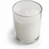 25 White Wax Clear Glass Holder Votive Candle - Wedding Event Centrepiece Table Decoration V382-25CLEAR-GLASS-WHITE-WAX