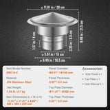 VEVOR Chimney Cap 6-inch 304 Stainless Steel Round Roof Rain Cap Cover Silver V952-YXYCMYSBXGZDGEH55V0