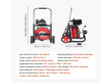 Drain Cleaner Machine 30m x 13mm, Auto Feed Sewer Snake Auger on Wheels - with 8 Cutters & V952-ZDJJKLSGDSTJVBQBO002V3