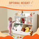 VEVOR Wood Kid Storage Cubby, Toy Storage Organizer with Bookshelf, 5-Cubby Wood Toy Storage V952-ETCWG9848140XOTT5V0