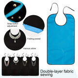 4 Pack Adult Bibs for Women, Reusable Adult Bibs for Eating with Crumb Catcher, Waterproof Washable V1369-AZ3-W-18911