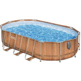 Bestway Swimming Pool Steel Frame Luxury Pool & SPA Massage Set 6.1x3.66x1.22m BW-POOL-OV-610-56720