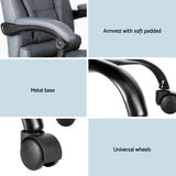 Artiss Executive Office Chair 4-Point Massage Adjustable Ergonomic Recline PU MOC-C-FZ23-4P-PU-GR