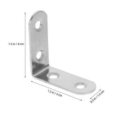 16 Sets Angle Brackets for Shelves 90 Degree Corner Brace Braces Silver V1370-AZ4-14039