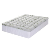 Giselle Bedding 1500GSM Pillowtop Mattress Topper Bamboo Mattress Pad for Back Pain Relief Washable TOPPER-BAM-11-Q