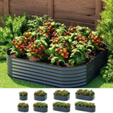 Green Fingers Garden Bed 9 In 1 Modular Planter Box Raised Container Galvanised GARDEN-AG-MOD-21080