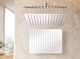 Cefito 12" Extra Large Rain Shower Head, Air-in Tech Low Water Pressure, Anti-Clog Silicone Jets SHOWER-C2-SQ-12-SI