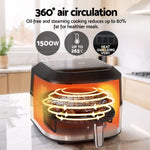 Devanti 5.5L Air Fryer & Grill LCD Fryers 1500W AF-K-J-6L-SS-BK