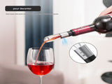 Electric Wine Opener Set 2-in-1 Rechargeable Automatic Corkscrew with Vacuum Seal Base Aerator Foil V888-ELOSUNG43059