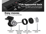 Wanderlite 3Set 20-24-28 Inch with TSA Lock Spinner Travel Suitcase Carry On Hard Shell LUG-ABS-LINE-3SET-BK