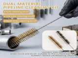 16Pcs Brass Wire Tube Brush Reach Hard to Reach Corner Wire Tube Brush for Deep Pipe Auto Part V1366-AZ2-W-15037