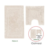 2200GSM 2 Pce Axel 100% Cotton Bath Mat Set Oatmeal V442-UNA-BATHM-AXEL-OATMEAL-SH