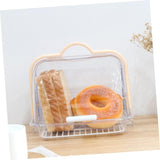 Transparent Food Storage Container with Lid and Drip Tray for Bread Milk Packaging V1258-DP02-BOL-153