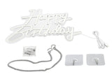 Happy Birthday Neon Sign for Backdrop Acrylic USB Powered LED Neon Sign Light for Birthday Party V1294-YM0901-3115240030811