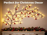 Jingle Jollys Christmas Willow Vine Lights Branch LED Fairy DIY Wall Decor 1.8m Warm White XMAS-MOT-BRANCH-GD
