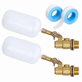 4 Pack Water Float Valve 1/2 Inch, Brass Float Ball Float with Adjustable Arm, Automatic Fill and V1369-AZ3-W-11528