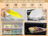 Food Storage Containers with Lids, Nest Stackable Space-Save Design Plastic Storage Bowls, V1369-AZ3-W-06043