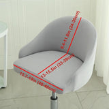 4 Pack Bar Stool Slipcovers Stretch Swivel Chair Covers with Back for Armchair Kitchen Island Gray V1189-LC-RY-00168