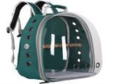 Green Stylish Transparent PVC Pet Carrier Backpack - Large Capacity, Multi-Use for Birds & V888-ELOSUNG21774