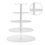 Cupcake Stand Multi Round Tiers Transparent Acrylic High Stability Cupcake Tower for Display Serving V1294-YM0626-3118220330413