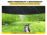 Geotextile Fabric, 3.8 x 15.2 m 3.5oz Woven PP Driveway Drain Cloth with 600lbs Tensile Strength, V952-BZTGB125X50PE01SYV0
