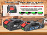 21V Lithium Battery Lithium 21V Rechargeable Lithium Battery and Battery Adapter Set Electric Power V1369-AZ3-W-16199