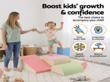 Keezi Kids Climbing Blocks 5-Piece Foam Toddler Playset Soft Indoor Climbing Toy Rocker KCB-5IN1-CLF-AB