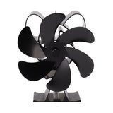 6 Blade Heat Powered Stove Fan for Wood Fireplace Chimney Fireplace Fan Increases Warm Air Silent V1294-YM0706-3114230098311