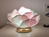 Pink and White Elegant Lotus Flower Table Lamp - Decorative Bedside Night Light for Bedroom Ambiance V888-ELOSUNG27279