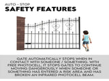 40W Full Solar Powered Automatic Remote Single Swing Gate Opener Battery V379-SNGLSOLAR0