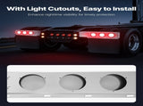 Stainless Steel Mud Flap Hangers with Light Cutouts, 2-1/2" Bolt Spacing, Spring Loaded V952-BKCDNBDJ212IW6KL0001V0
