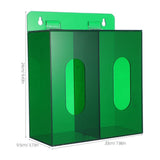 Acrylic Wall Mount Face Holder with Dual Slots for Masks and Gloves Storage Organizer V1369-AZ3-W-19332