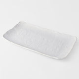 Platter Rectangular 35cm Shell White Glaze V637-C0457