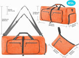 85L Foldable Travel Duffel Bag, Water-Resistant Weekender Sports Bag with Shoe Compartment, V1237-ZY-924-389
