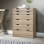 Artiss 6 Chest of Drawers - MYLA Oak FURNI-G-DT-4D2-OAK-AB