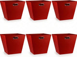 6x 12L EAZI FOLD Foldable Office Waste Rubbish Bin Collapsible Space Saving in Red V563-ITPLA-I537-RED-6PCS