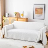 Multifunction Sofa Towel Bed Cover Large Size Sofa Cover 3 Seater 180X230Cm White V1188-MS-227-0666