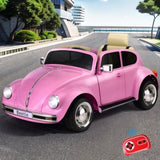 Kids Ride On Car Licensed Volkswagen Beetle Electric Toys Horn Remote 6V Pink RCAR-LS-VOLK-BEETLE-PK