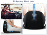 Car Seat Cushion with Lumbar Support Pillow - Memory Foam Driver Seat Cushion for Back & Sciatica V1107-800-62107-GRY