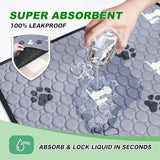 1 Pack Washable Pee Pads for Dogs, Waterproof, Gray Super Absorbent, Waterproof and Non-Slip V1107-136-03776-GRY5