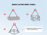 Chain Sling, 8 mm x 150 cm Chains with Hooks, G80 Engine Chain Hoist Lifts, 3 Ton Capacity V952-DGDLHHMGFH1JITULLV0