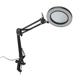 10X Magnifying Lamp with Clamp Black Adjustable Swivel Arm 3 Colors Mode USB 5V Stepless Dimming V1294-YM0901-3119230113211