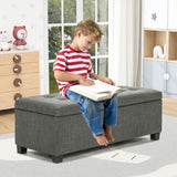Storage Ottoman Stool 102cm Fabric DARK GREY V274-FT-GQ003-DGY