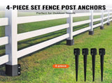 Fence Post Anchor Ground Spike 4 Pack 36 x 4 x 4 In Metal Fence Stakes V952-FXDD35YC36YCP7NVLV0